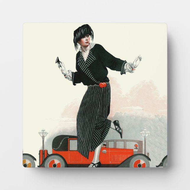 Plaque Photo Flapper et Roadster (Devant)