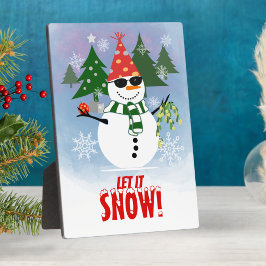 Plaque Photo Flèches de neige personnalisées Fun Party Snowman 