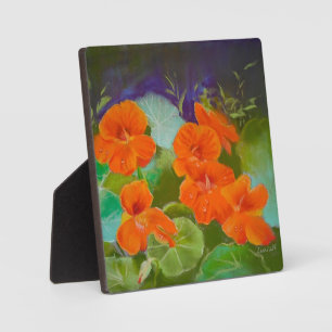 Plaque Photo Fleur de capucine - Pastel botanique