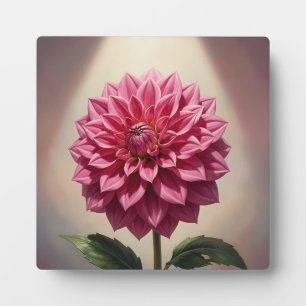 Plaque Photo Fleur de Dahlia Rose Botanique