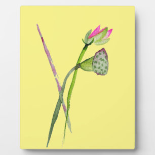 Plaque Photo Fleur de lotus rose Art bouddhiste Zen