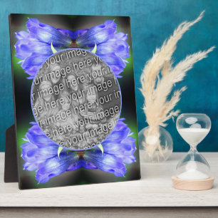 Plaque Photo Fleur Gentienne Bleue Ajoutez Votre Propre Photo