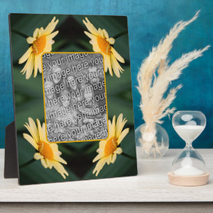 Plaque Photo Fleur marguerite Jaune Ajoutez Votre Propre Photo