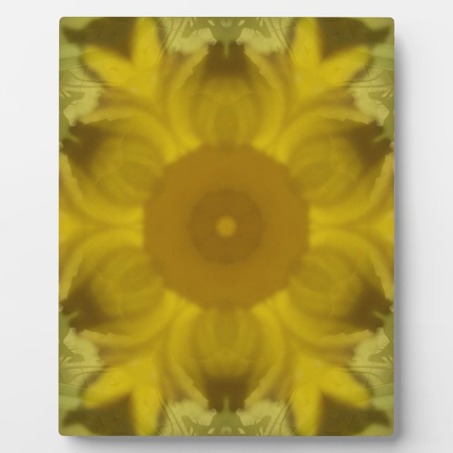 Plaque Photo Fleur soleil éclate dorée (Devant)