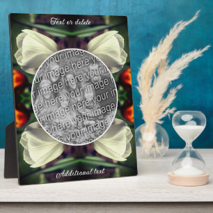 Plaque Photo Fleur Tulipe Blanche Personnalisée Ajouter Votre P