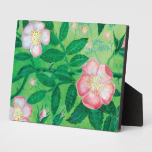 Plaque Photo Fleurs roses sauvages