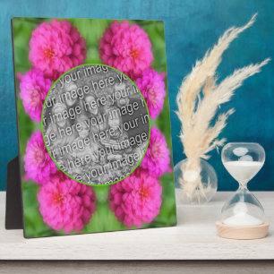 Plaque Photo Fleurs Zinnia Rose Créez Votre Propre Photo