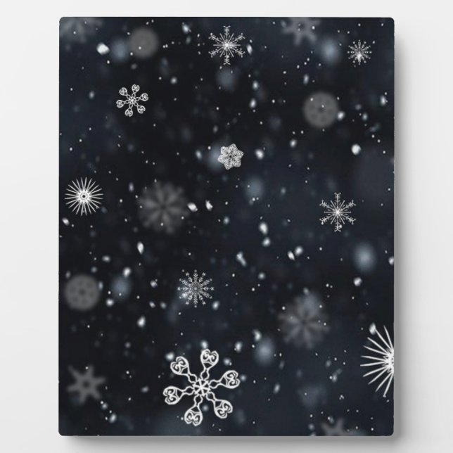 Plaque Photo flocons de neige (Devant)