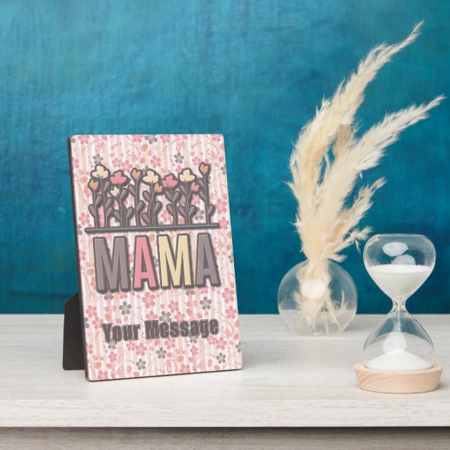 Plaque Photo Floral Boho Mama (Côté)