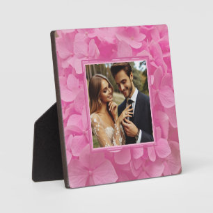 Plaque photo florale rose fiançailles et Mariage