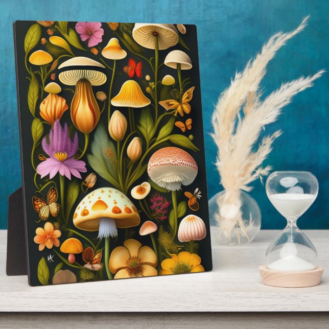 Plaque Photo Flore du pré | Tabletop Haeckel moderne (Côté)