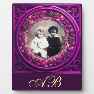 PLAQUE PHOTO FLORENTINE RENAISSANCE FRUITS MONOGRAMME