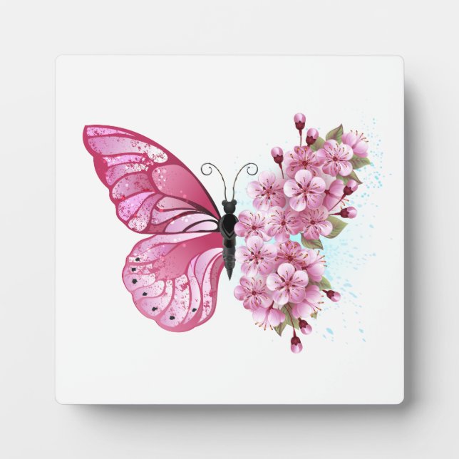 Plaque Photo Flower Butterfly (Devant)