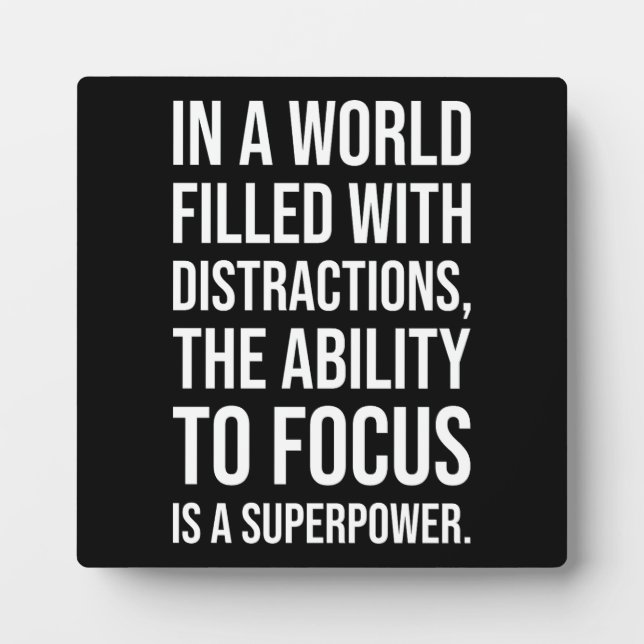 Plaque Photo Focus Est Une Superpuissance - La Motivation Du Su (Devant)