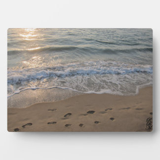 Plaque Photo Footprints in the Sand