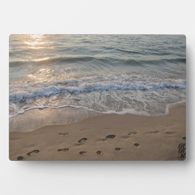 Plaque Photo Footprints in the Sand (Devant)