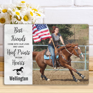 Plaque Photo Forever in our Hearts Personnalisé Horse Memorial