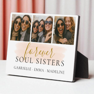 Plaque Photo Forever Soul Sisters Photo Collage Amitié Cadeau