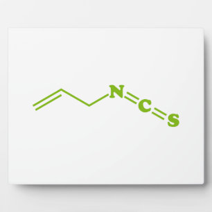 Plaque Photo Formule moléculaire de l'isothiocyanate de Wasabi 