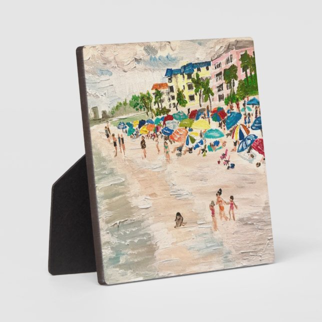 Plaque Photo "Fort Myer's Beach" Floride Easel (Recto)