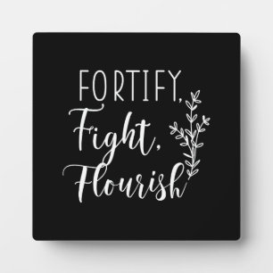 Plaque Photo Fortifier, combattre, s'épanouir - Hustle, gym, su
