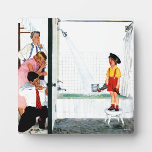 Plaque Photo Foverflowing tub