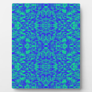 Plaque Photo Fractage Abstrait En Bleu Et Vert