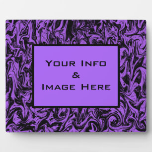 Plaque Photo Frame Abstrait à torsion violette