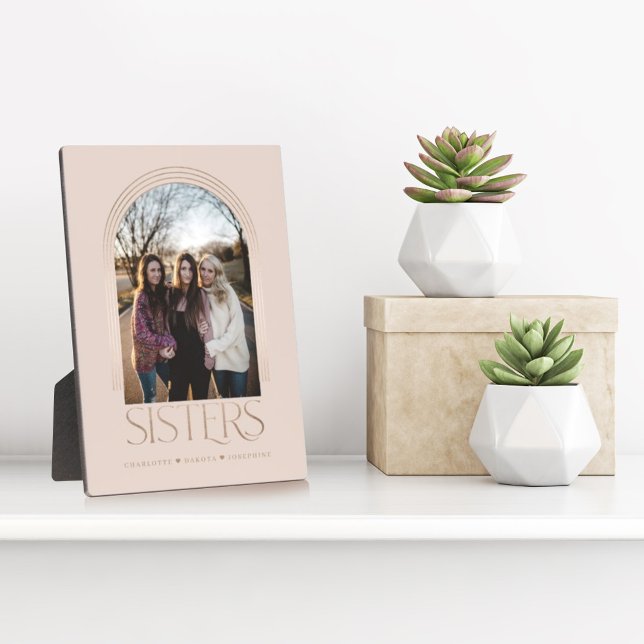 Plaque Photo Frame Arc moderne élégante Soeurs garde-photo (Créateur téléchargé)