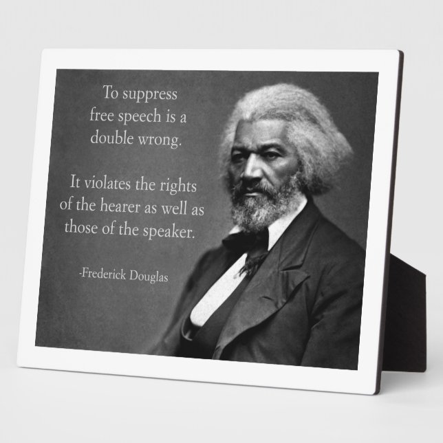Plaque Photo Frederick Douglass Liberté d'expression (Côté)