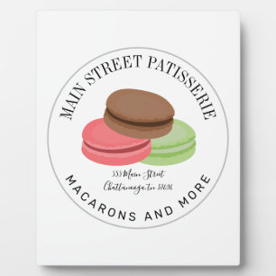 Plaque Photo French Macarons Food Business Patisserie Adresse
