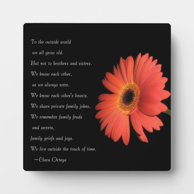 Plaque Photo Frère mignon / Soeurs frères et soeurs Anniversair (Devant)