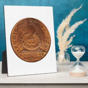 Plaque Photo Fugio Cent Miniature Votre Entreprise Cuivre Penny