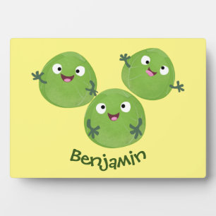 Plaque Photo Funny Brussels sprouts légumes caricature