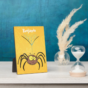 Plaque Photo Funny cute fluffy spider cartoon