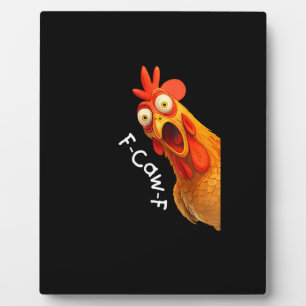 Plaque Photo Funny F-Caw-F Poulet F-Caw-F Poulet Créatif Décont