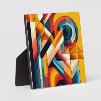 Fusion géométrique moderne - Bloc de couleur Abstr