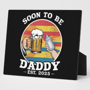 Plaque Photo Futur Papa 2025 Premier Papa 2025 Rétro