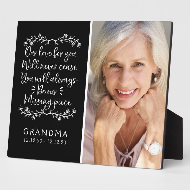 Plaque Photo Garde-photo commémorative de grand-mère (Côté)