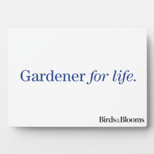 Plaque Photo Gardener pour la vie