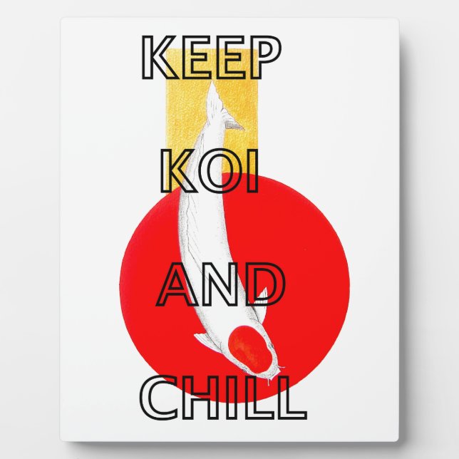 PLAQUE PHOTO GARDER KOI ET CHILL (Devant)
