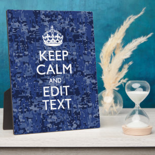 Plaque Photo Gardez votre texte calme sur un camouflage numériq