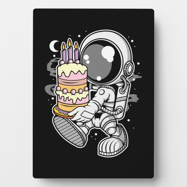 Plaque Photo Gâteau d'anniversaire des astronautes (Devant)