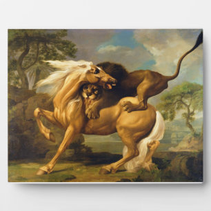 Plaque Photo George Stubbs A Lion Attacking a Horse, c.1762