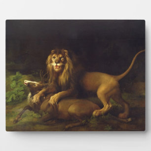 Plaque Photo George Stubbs A Lion Attacking a Stag, c.1765 (o