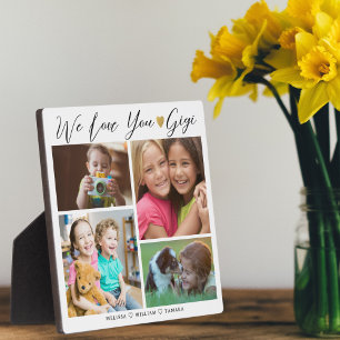 Plaque Photo Gigi Nous Vous Aimons Collage photo de Grandkids