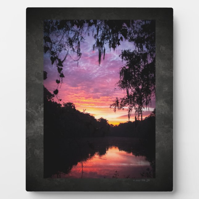 Plaque Photo Ginnie Springs River Sunrise Acrylique Wall Art (Devant)