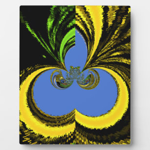 Plaque Photo Gold Blue