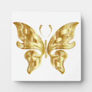 PLAQUE PHOTO GOLDEN BUTTERFLY