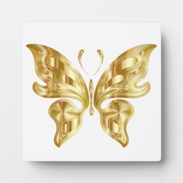 PLAQUE PHOTO GOLDEN BUTTERFLY (Devant)